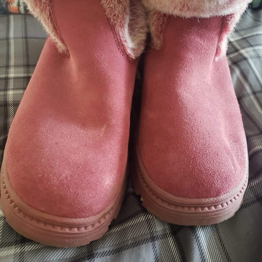 Khombu pink fur/suede boots